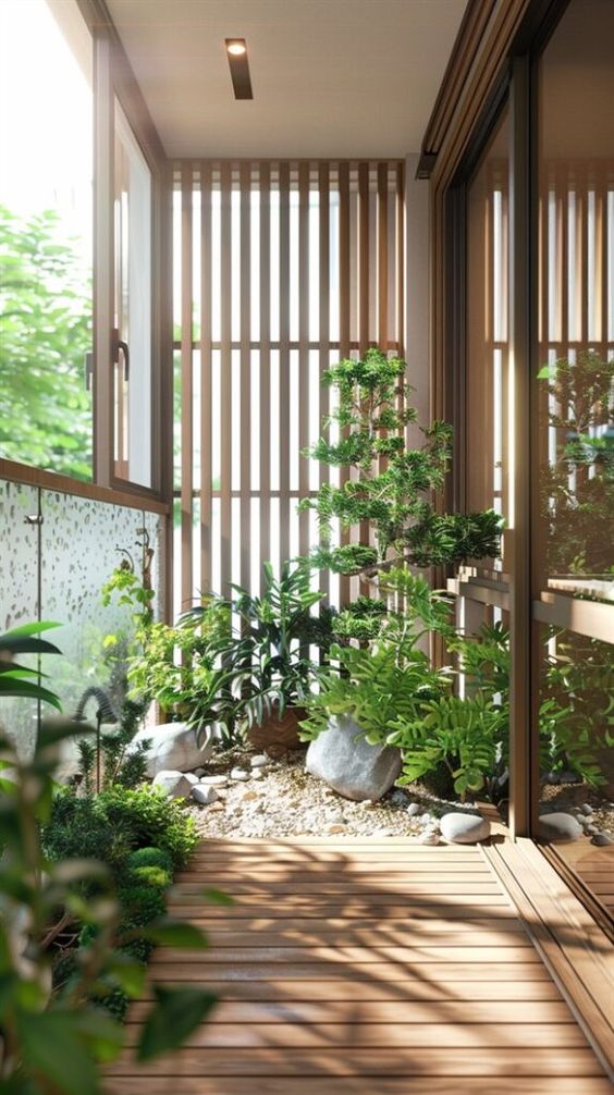 Tiểu cảnh ban công chung cư đẹp - zions